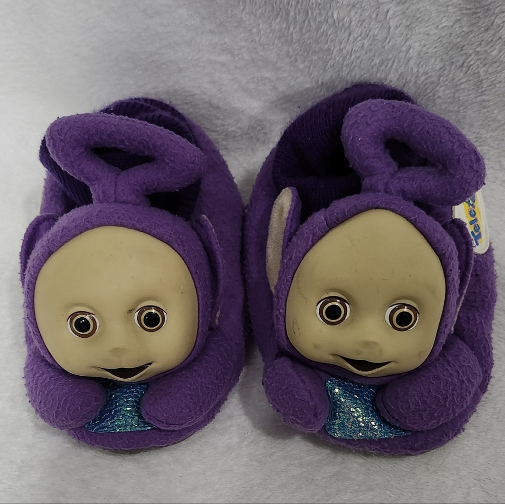 Vintage Purple Teletubbies House Shoes Slippers Toddler Medium 7-8